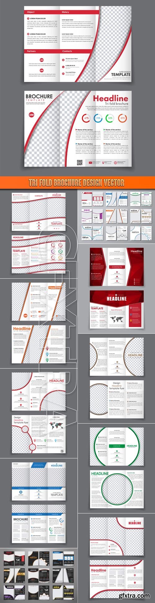 Tri fold brochure design vector