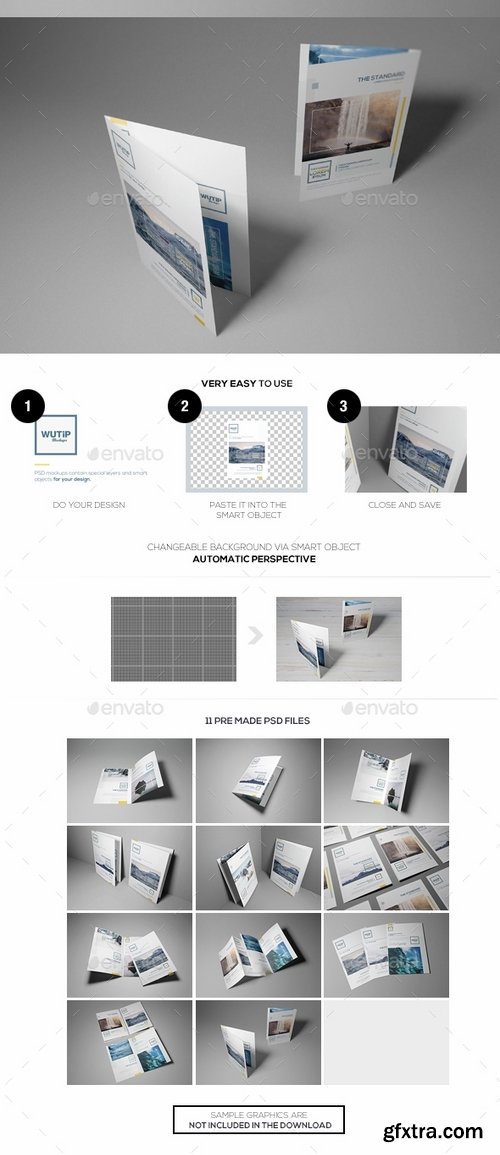 GraphicRiver - Bi-Fold A5 Brochure Leaflet Mockups 16745845