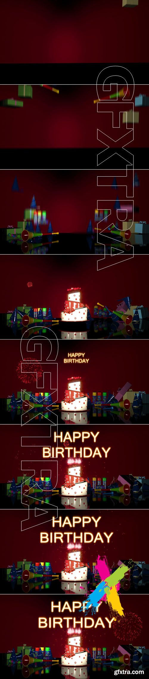 Happy Birthday version 3 Footage