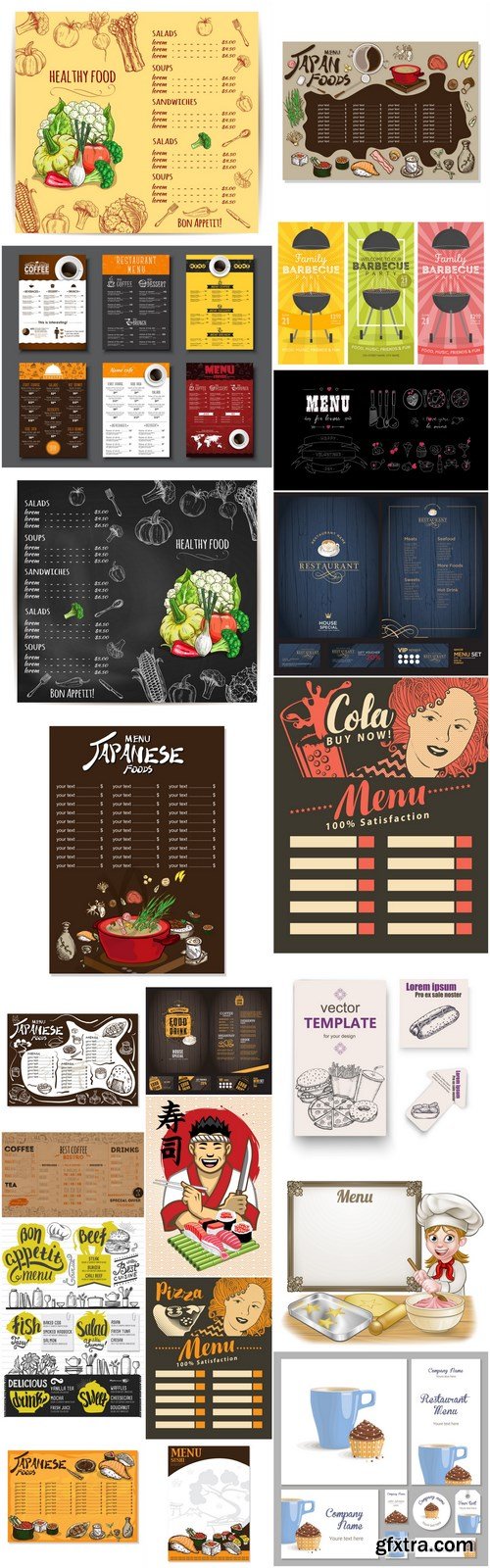 Menu Design Element #6 - 20 Vector