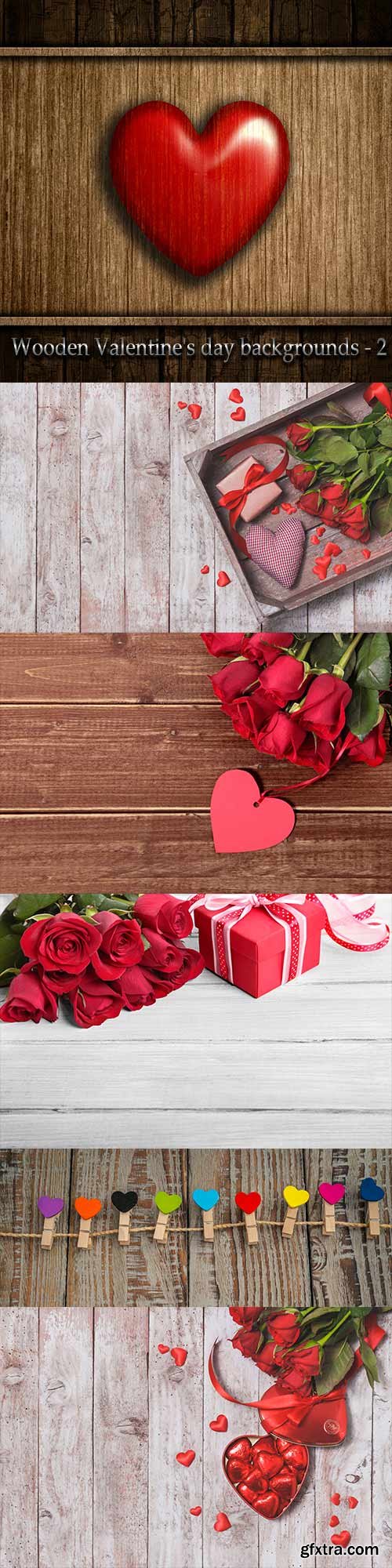 Wooden Valentine's day backgrounds - 2