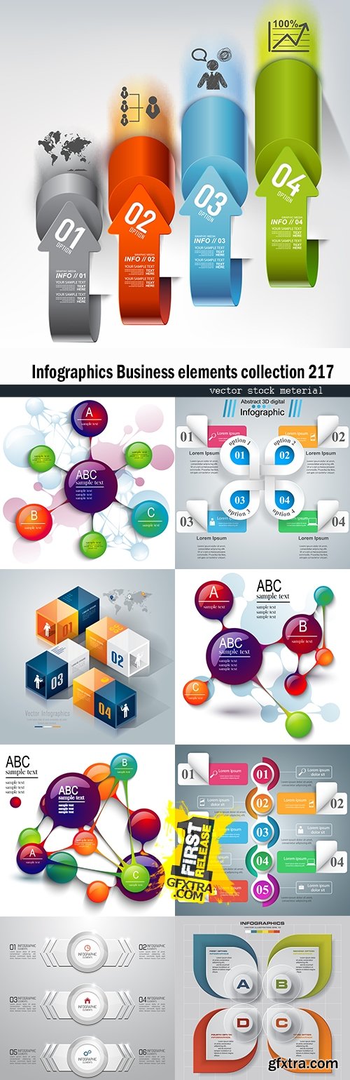 Infographics Business elements collection 217