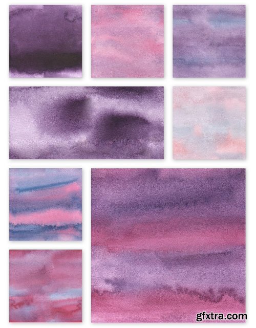 Watercolor Seamless Textures - Purple Pack