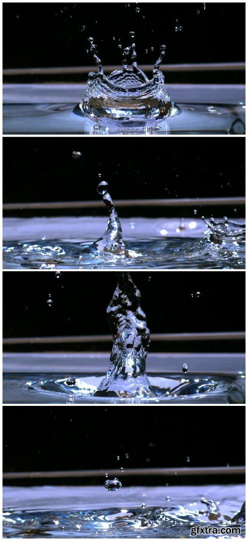 Video footage Slowed water splash HD