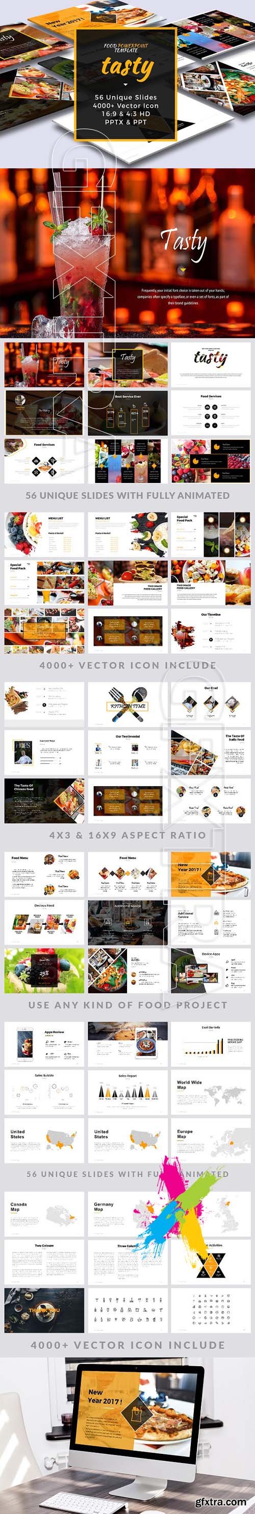 CM Tasty Food Powerpoint Template 1174219