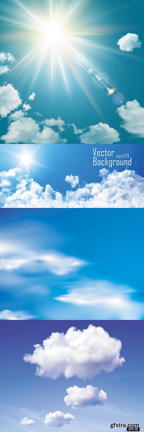 Sky And Clouds vector clipart