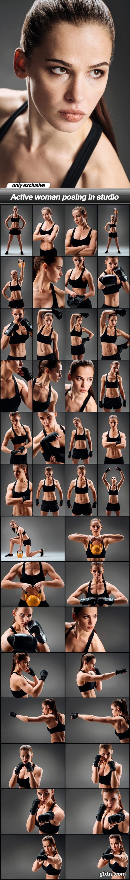 Active woman posing in studio - 40 UHQ JPEG