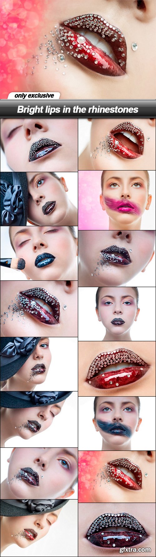 Bright lips in the rhinestones - 16 UHQ JPEG