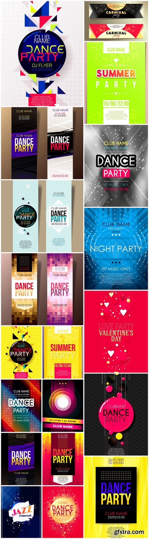 Disco Dance Party Flyer - 20 Vector