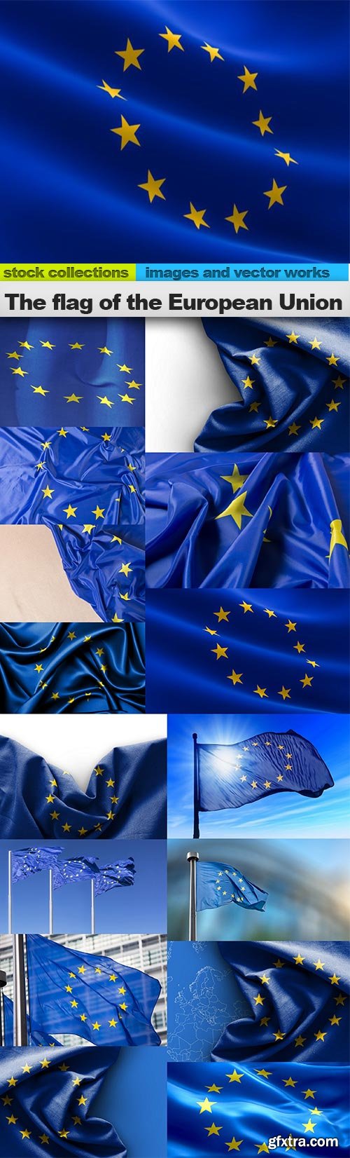 The flag of the European Union, 15 x UHQ JPEG