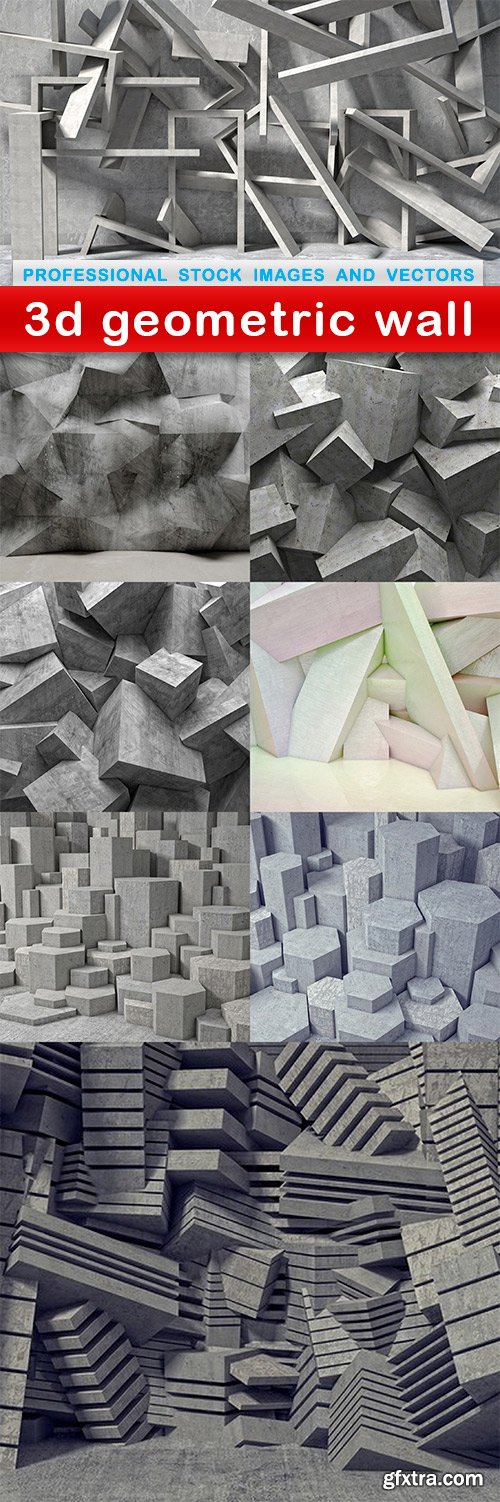 3d geometric wall - 8 UHQ JPEG