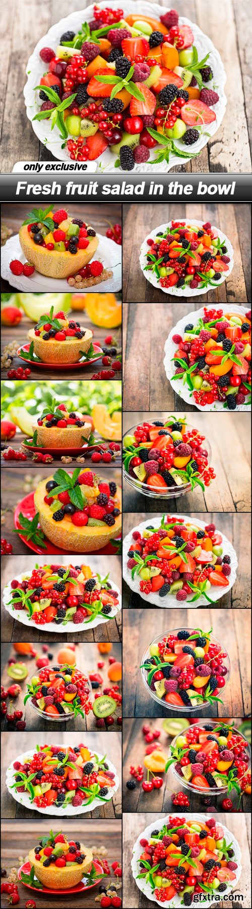 Fresh fruit salad in the bowl - 15 UHQ JPEG