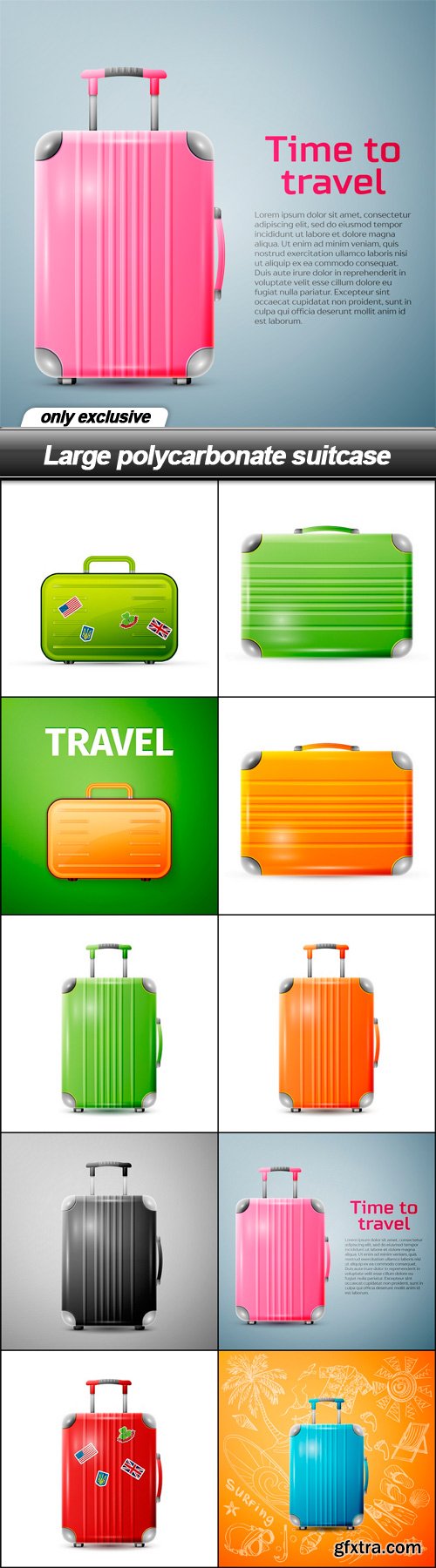 Large polycarbonate suitcase - 10 EPS