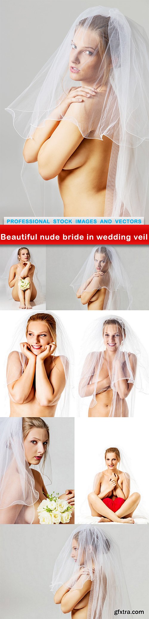 Beautiful nude bride in wedding veil - 8 UHQ JPEG