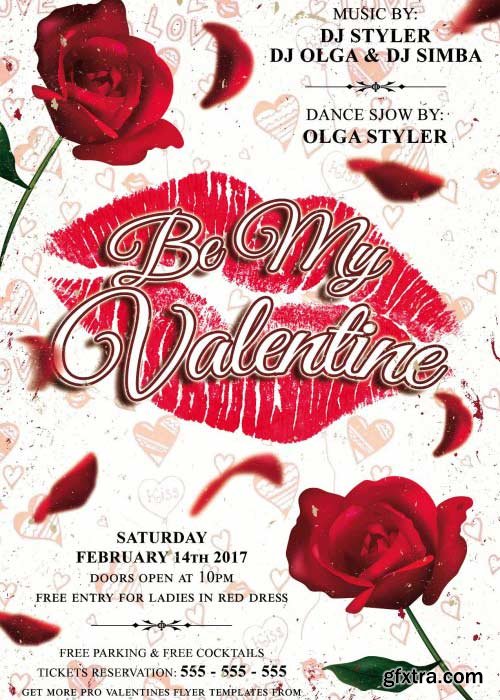 Be My Valentine V11 PSD Flyer Template