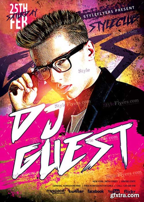 Guest Dj V9 PSD Flyer Template