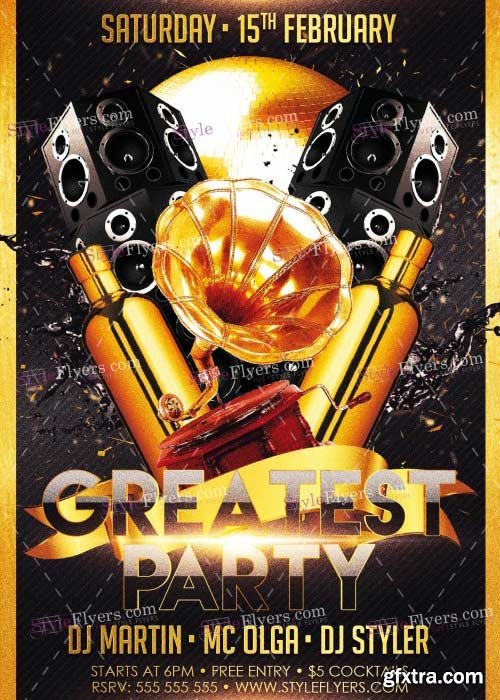 The Greatest Party V7 PSD Flyer Template