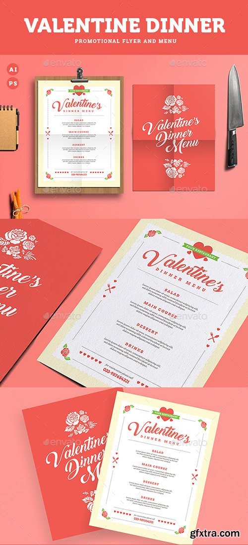 Graphicriver Valentine Diner Menu 19376862