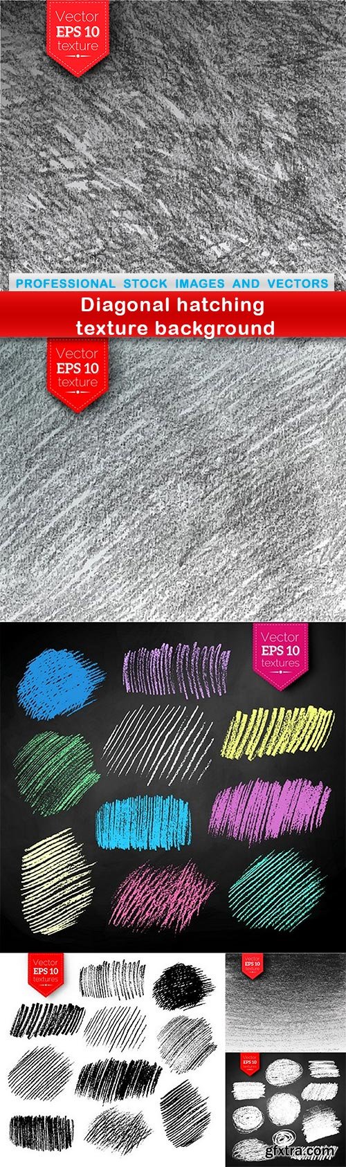 Diagonal hatching texture background - 6 EPS