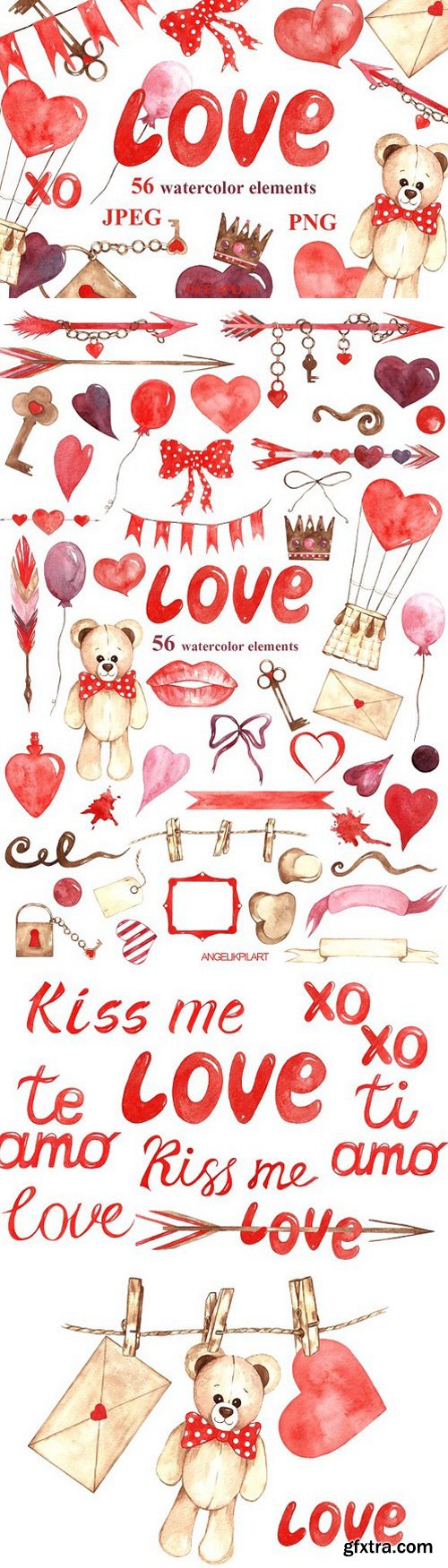 CM - 56 watercolor elements love 1201417