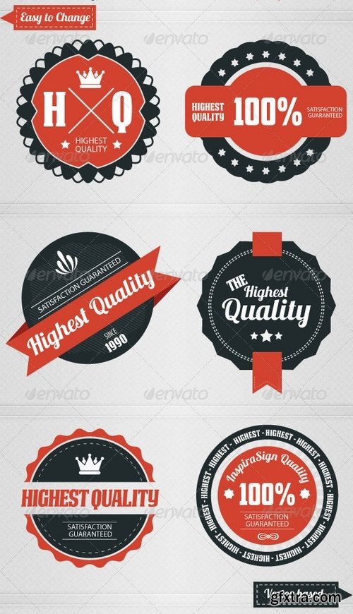 GraphicRiver - Highest Quality - Retro Badges 3187979