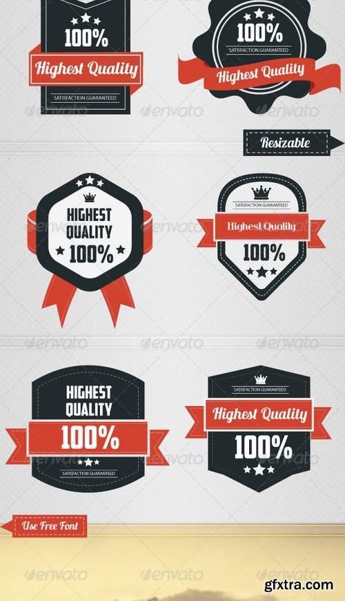 GraphicRiver - Highest Quality - Retro Badges 3187979