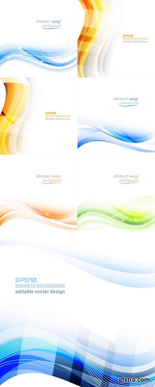 Abstract Wavy Business Vector Background or Banner