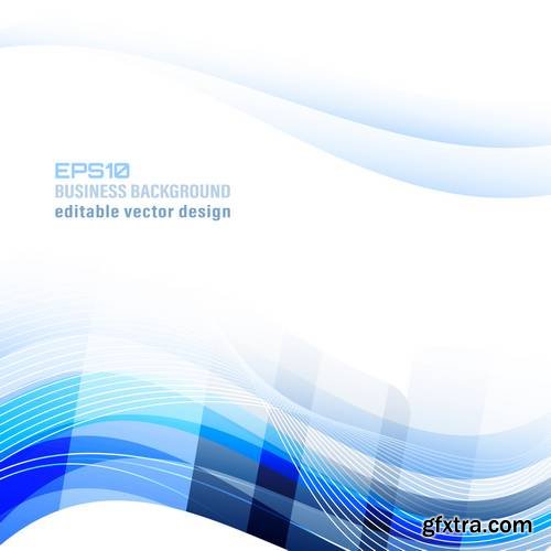 Abstract Wavy Business Vector Background or Banner