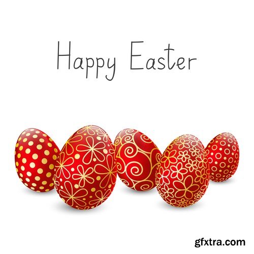 Easter eggs, Easter rabbit & bunny - Happy Easter 7 - Set of 30xEPS,AI Professional Vector Stock