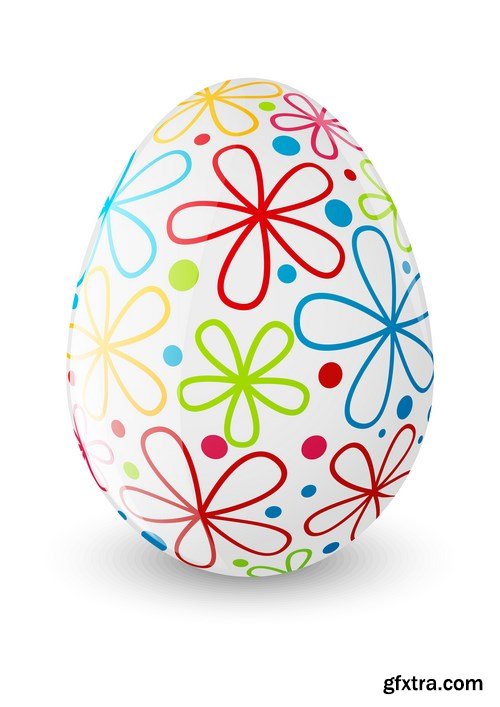 Easter eggs, Easter rabbit & bunny - Happy Easter 7 - Set of 30xEPS,AI Professional Vector Stock