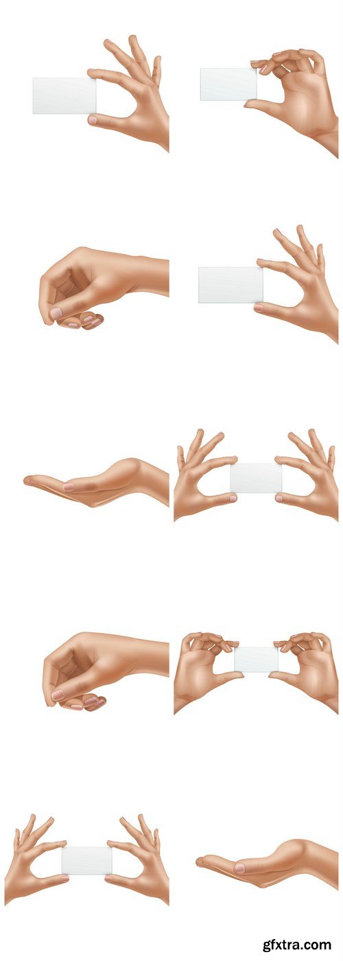 Realistic Hand Set #2 - 10 Vector