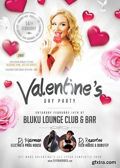 Valentines Day Party V33 Flyer PSD Template