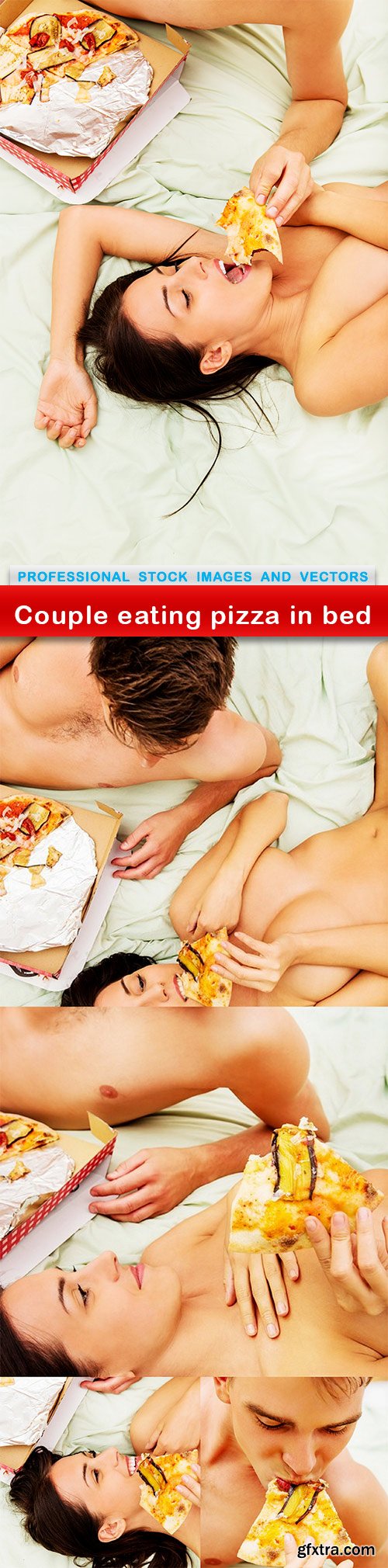 Couple eating pizza in bed - 5 UHQ JPEG