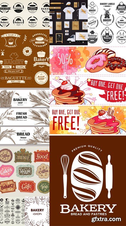 Bakery Design Set Logo - 10 x JPEGs