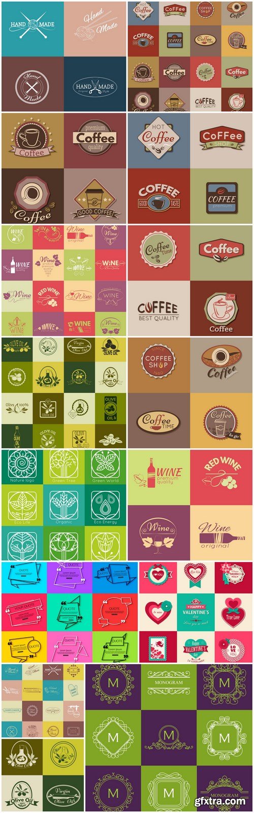 Different Labels And Stickers #145 - 15 Vector