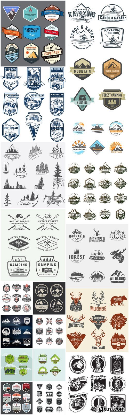 Adventure And Expedition Logo Badges - 20 Vector