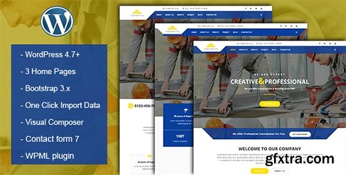 ThemeForest - Construction & Building v1.0 - Business WordPress Theme - 19305685