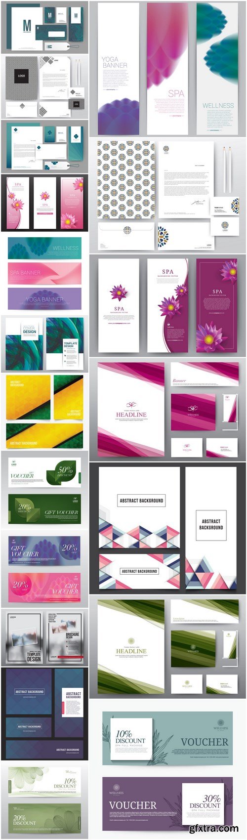 Abstract Template Banners And Card - 20 Vector