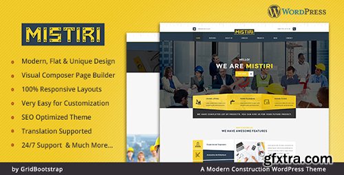 ThemeForest - Mistiri v1.0 - Construction Company Theme - 17622938