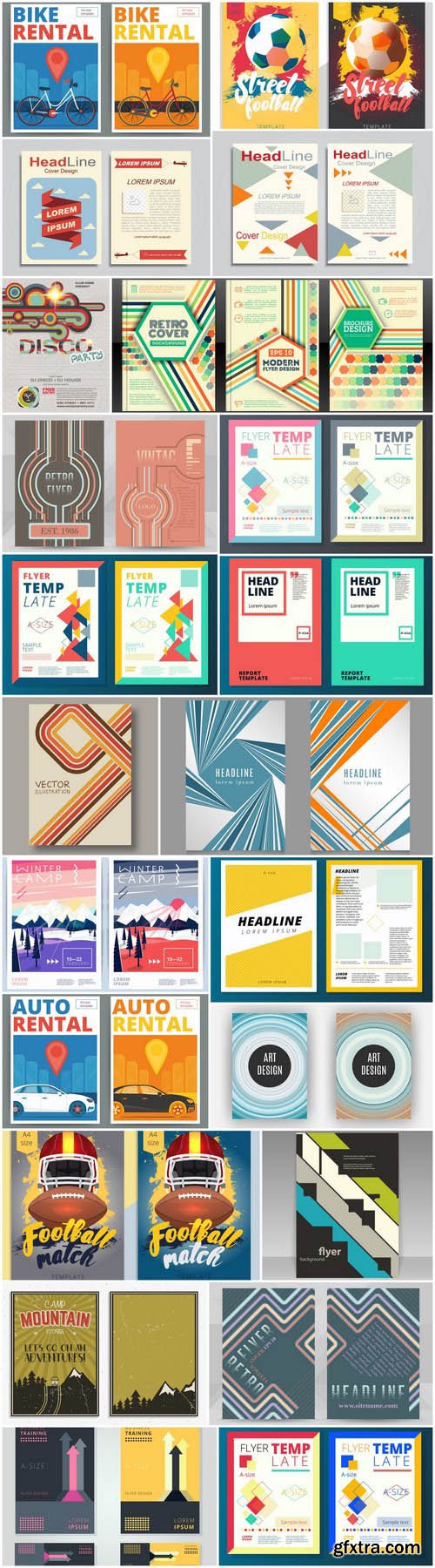 Retro Vintage Brochure Template - 25 Vector