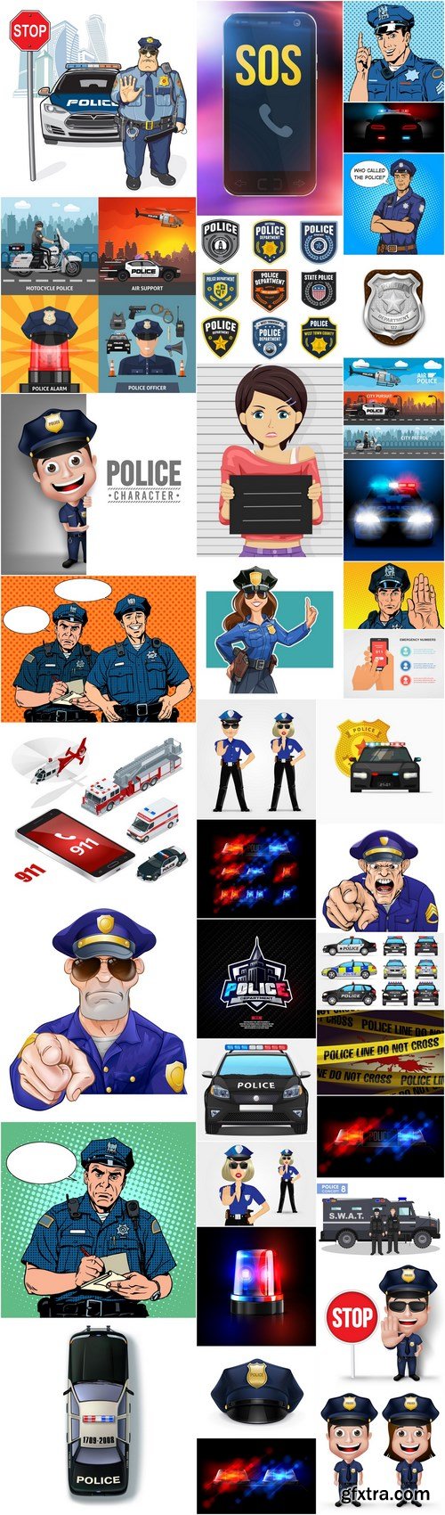 Police Collection - 36 Vector