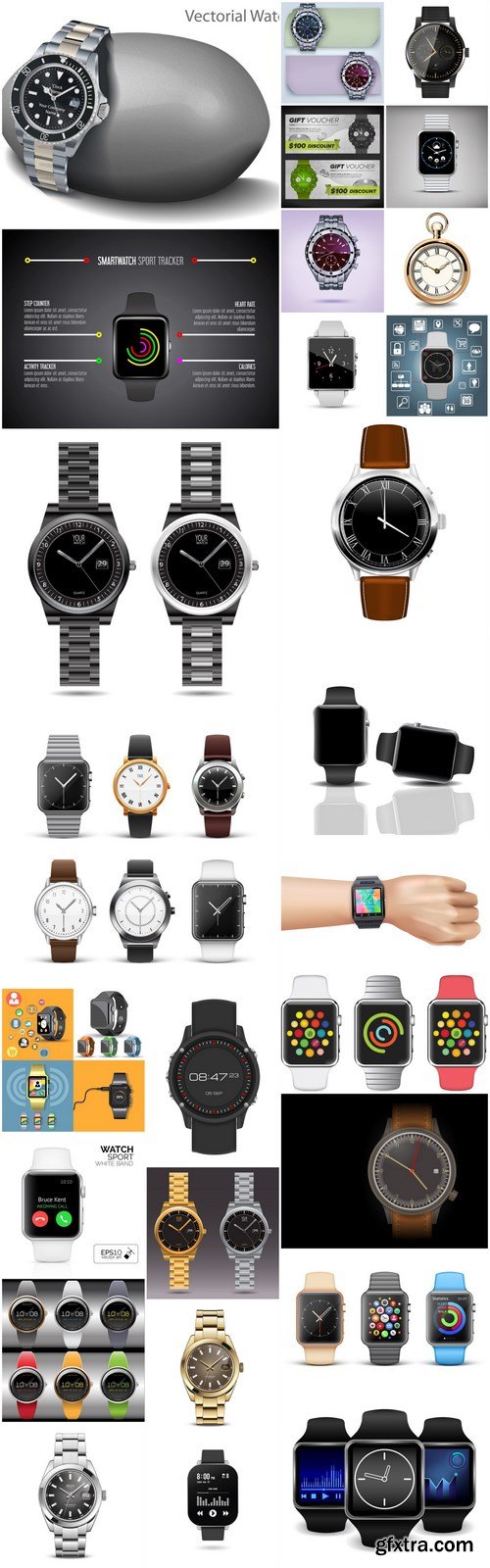 Hand Watch Collection - 30 Vector