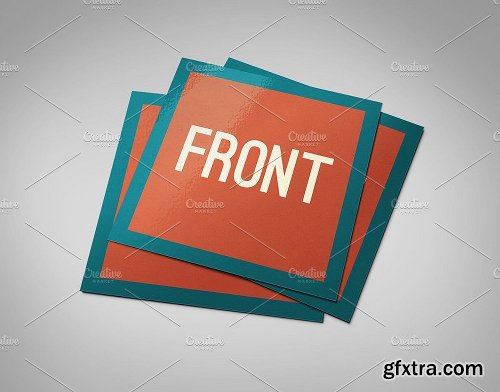 CreativeMarket Square Shape Business Card Mockup 1105002