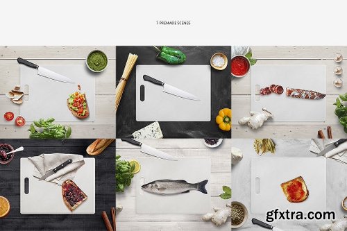 CreativeMarket Polyethylene Chopping Board Mockup 1160715