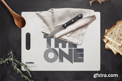 CreativeMarket Polyethylene Chopping Board Mockup 1160715