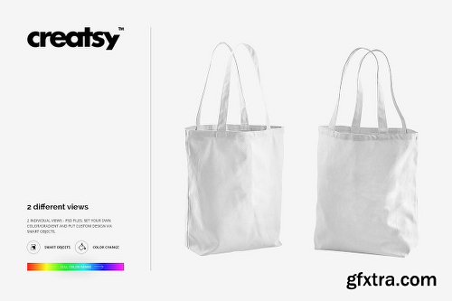 CreativeMarket Tote Bag Mockup Set 1159094