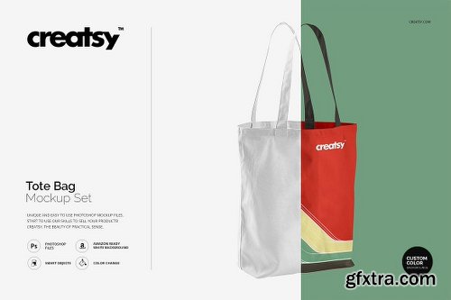 CreativeMarket Tote Bag Mockup Set 1159094