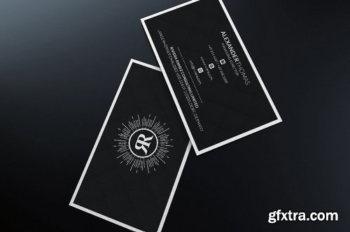 CreativeMarket Elegant Black Business Card 1161878