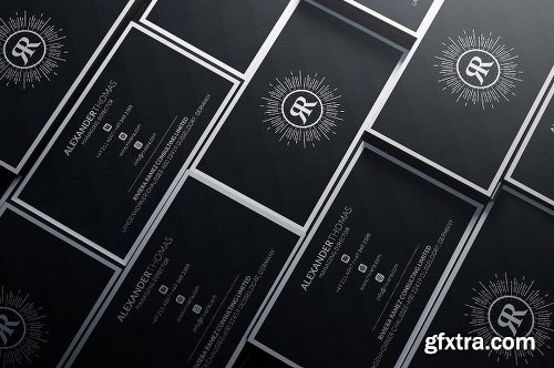 CreativeMarket Elegant Black Business Card 1161878