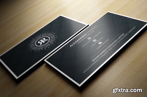 CreativeMarket Elegant Black Business Card 1161878